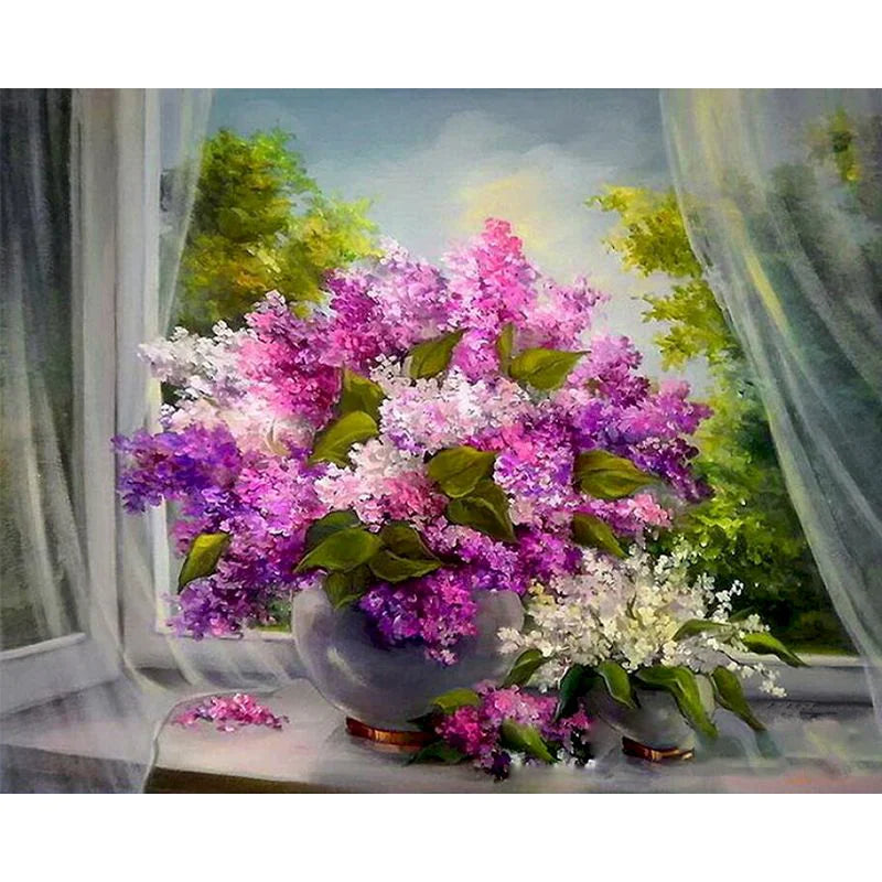 Flower & Woman Paint By Numbers Kit